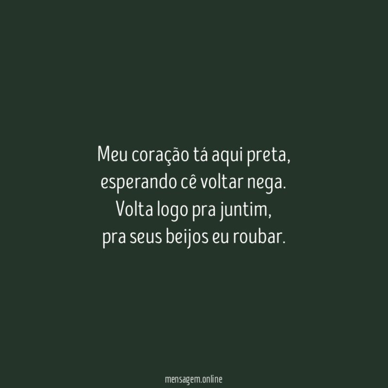 Meu coração tá aqui preta
