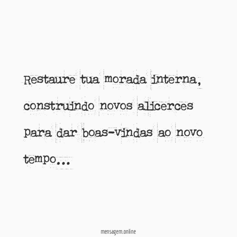 Restaure tua morada interna