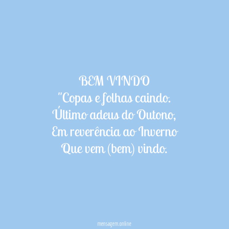 BEM VINDO