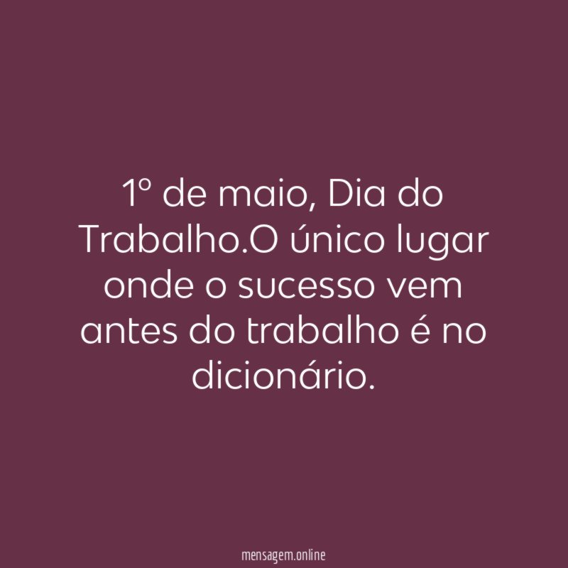 1º de maio