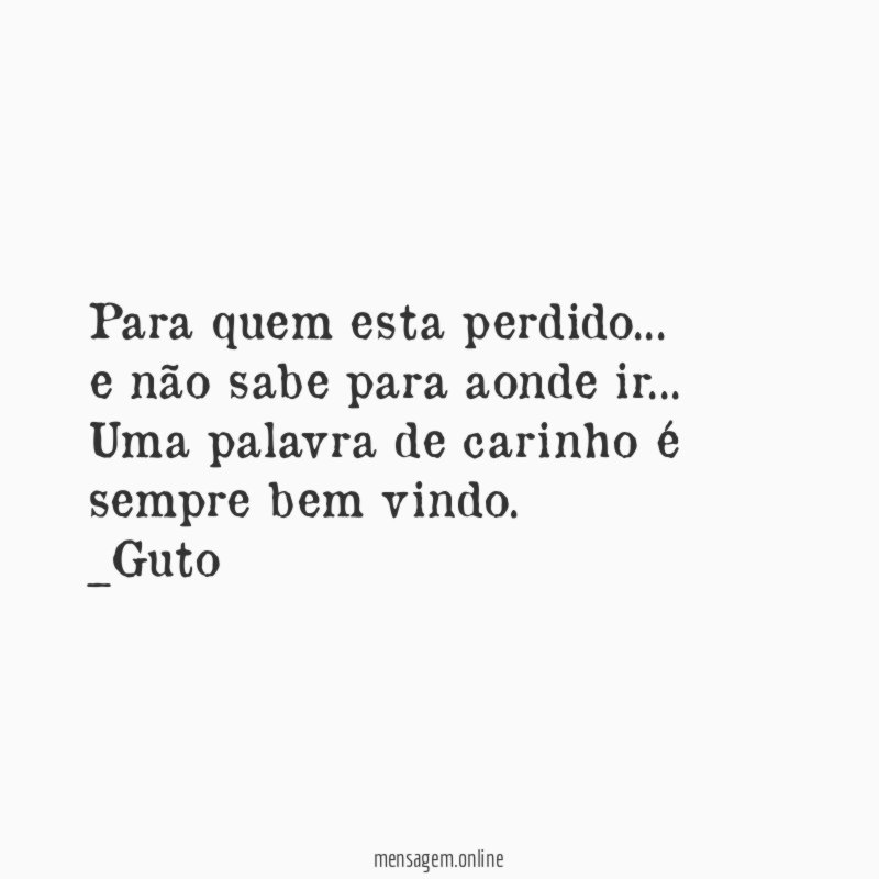 Para quem esta perdido
