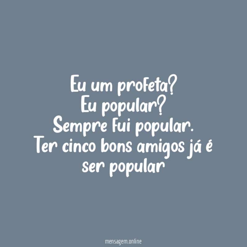 Eu um profeta