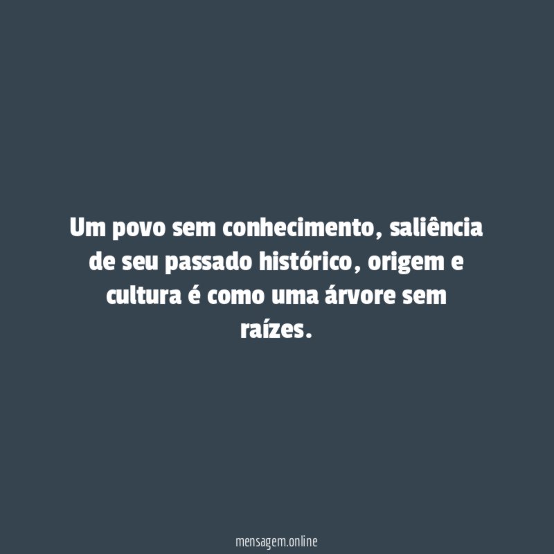 Um povo sem conhecimento