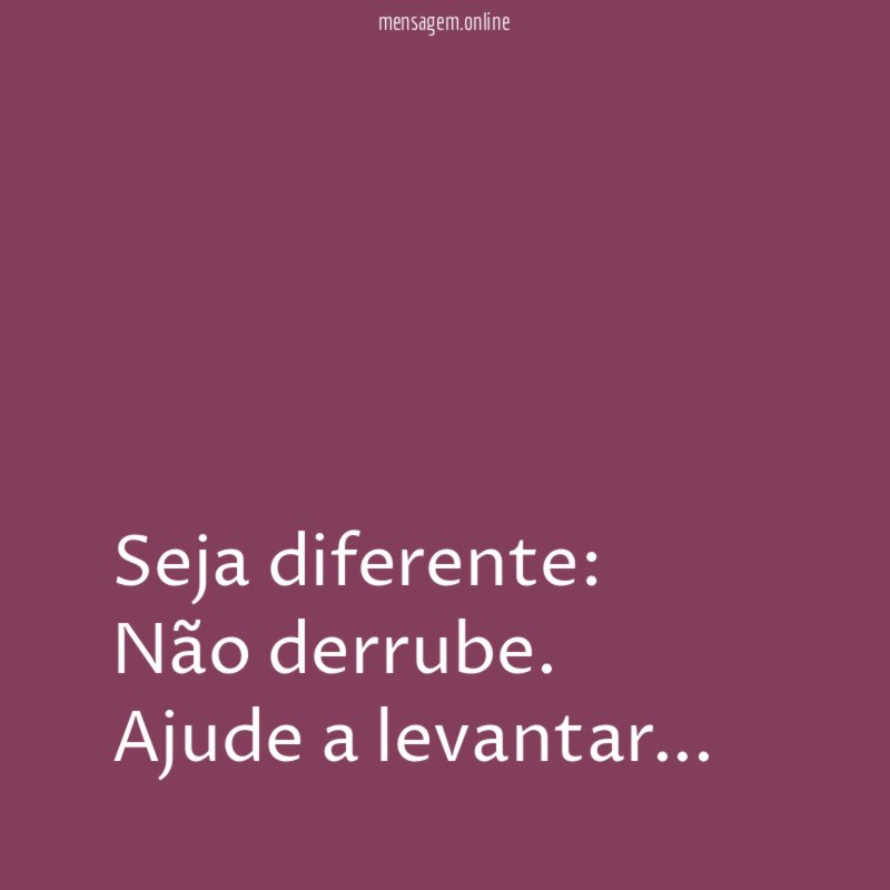 Seja diferente