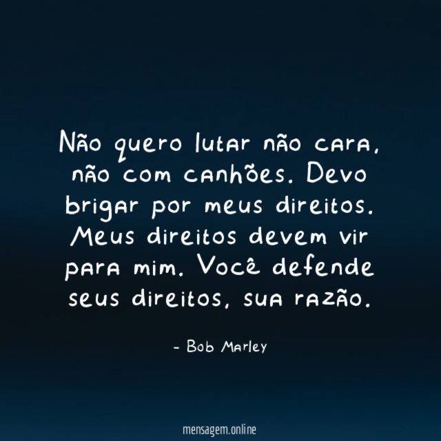 Não quero lutar não cara