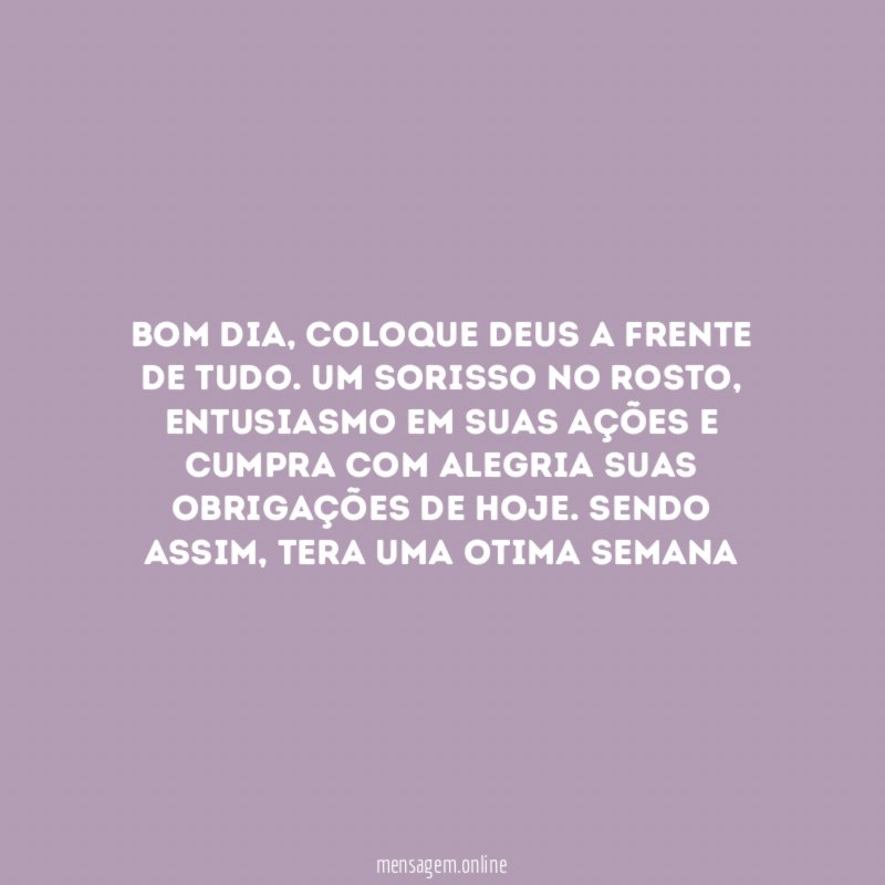 Bom dia