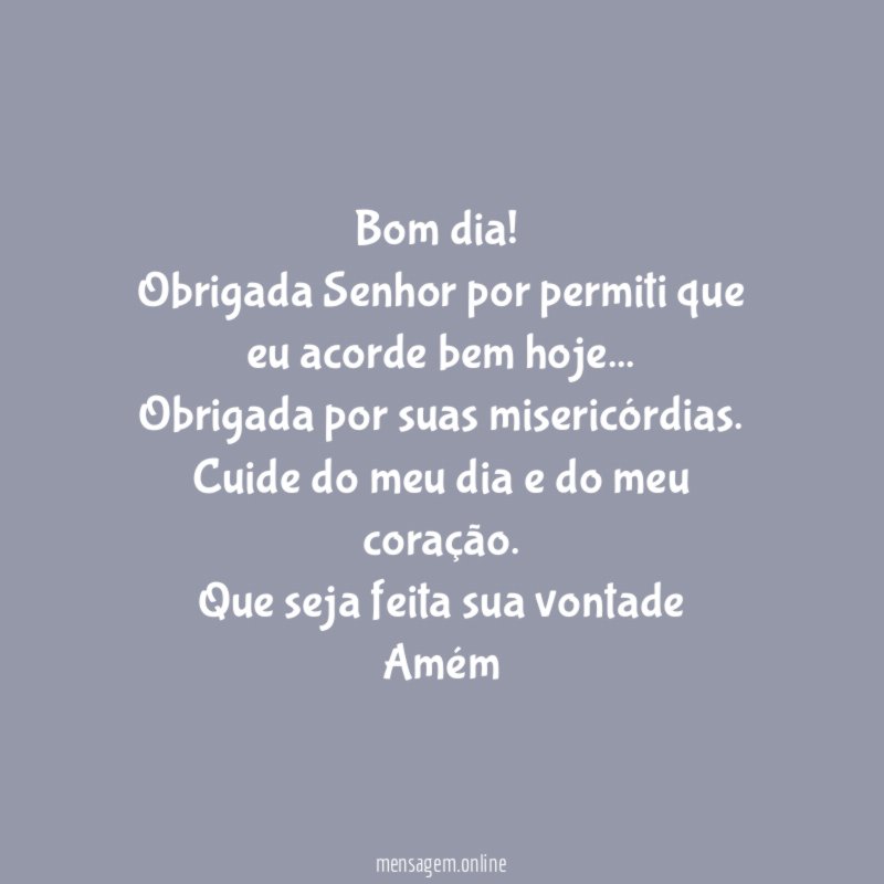 Bom dia!
