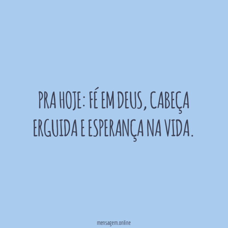 Pra hoje