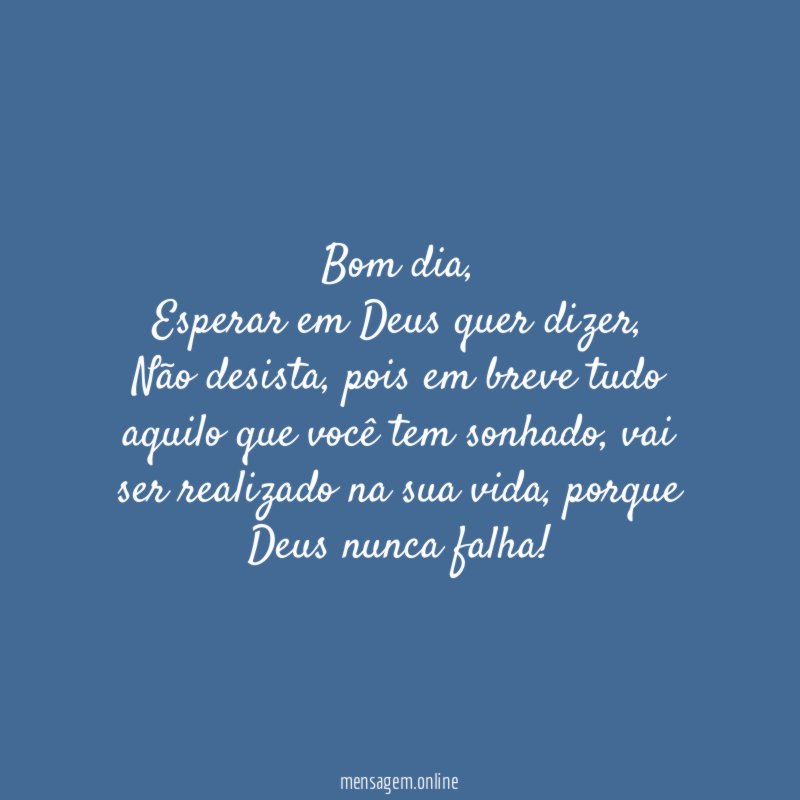 Bom dia