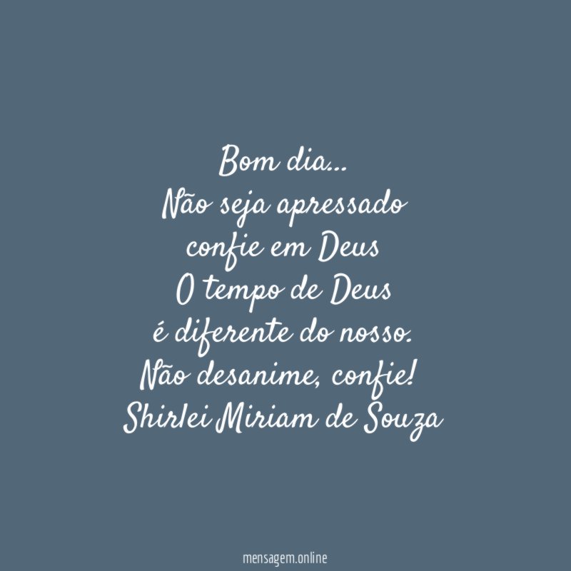 Bom dia