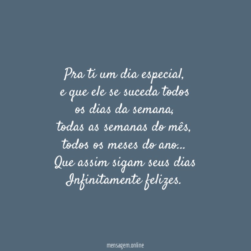Pra ti um dia especial