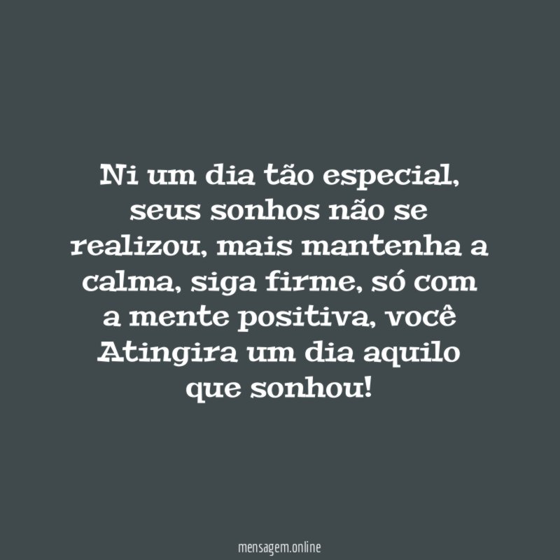 Ni um dia tão especial