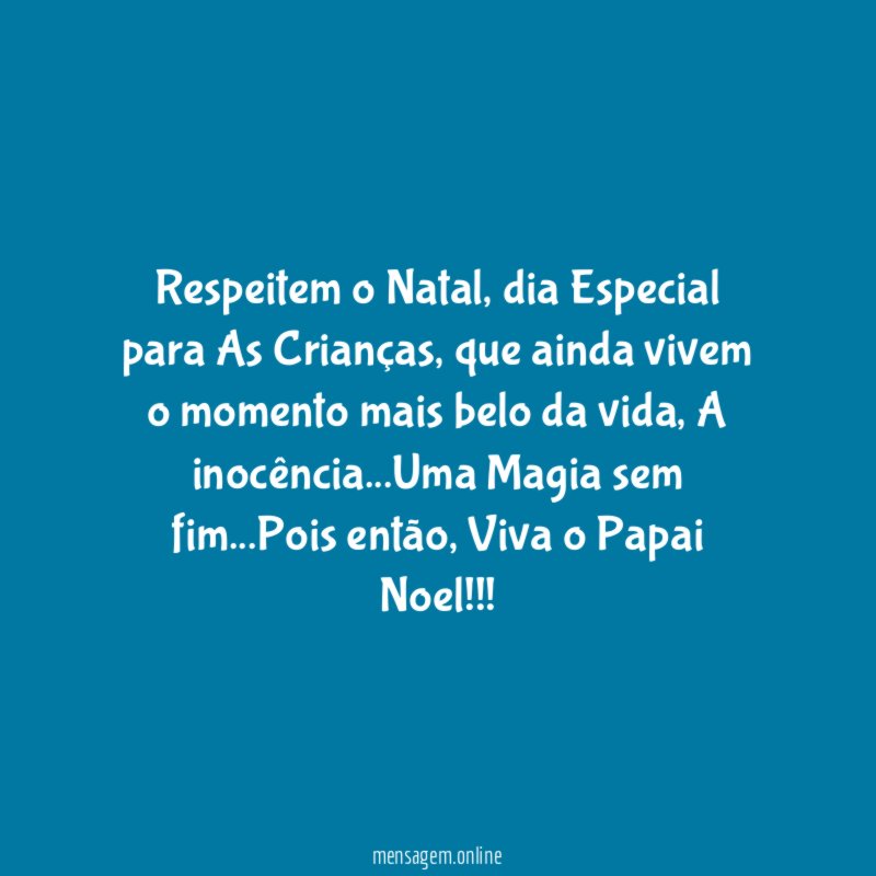 Respeitem o Natal