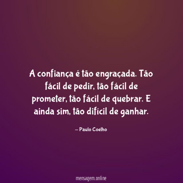 A confiança é tão engraçada