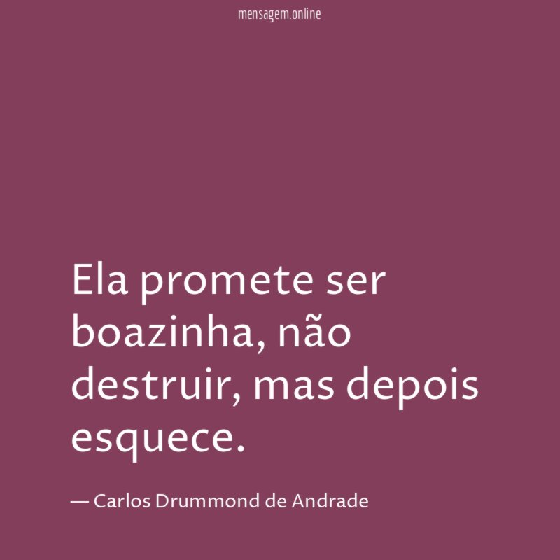 Ela promete ser boazinha