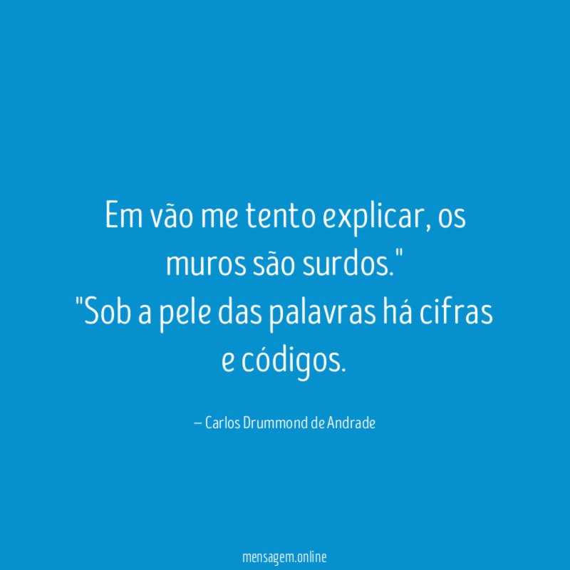 Em vão me tento explicar