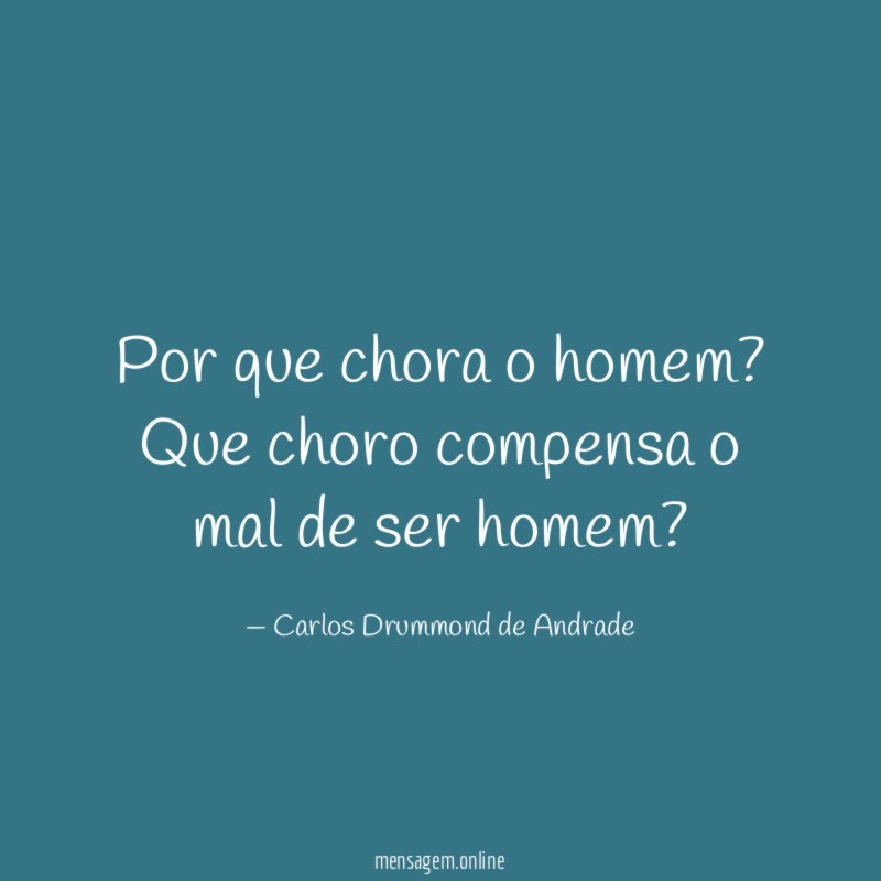 Por que chora o homem