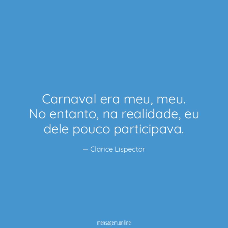 Carnaval era meu