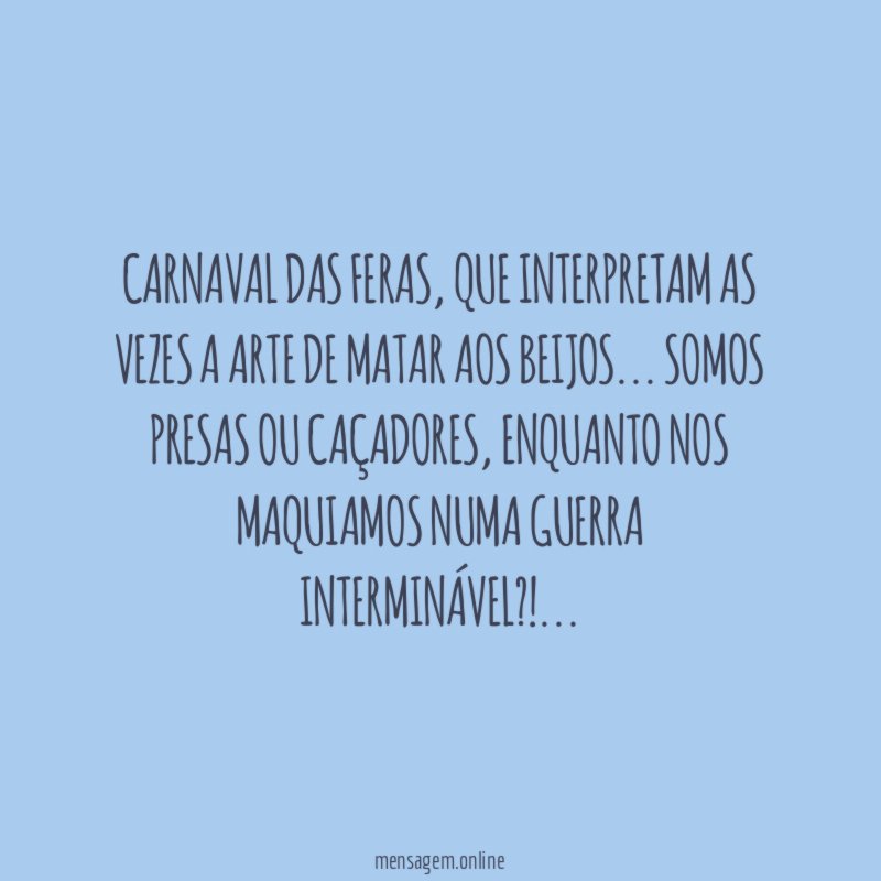 Carnaval das feras