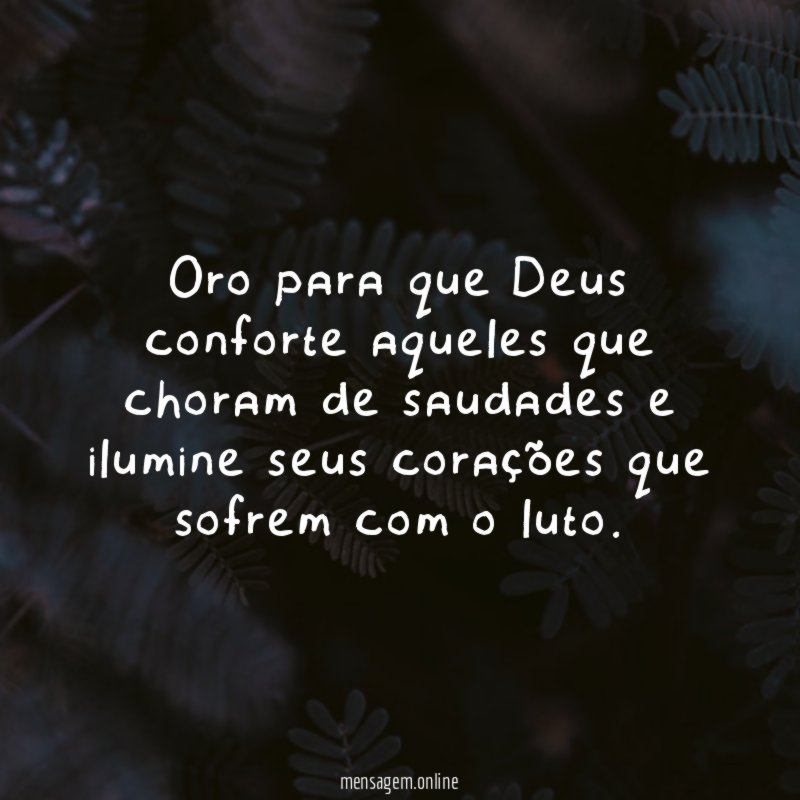 Oro para que Deus conforte aqueles que choram
