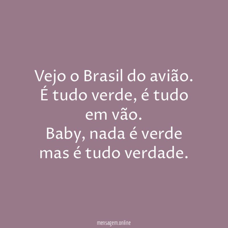 Vejo o Brasil do avião