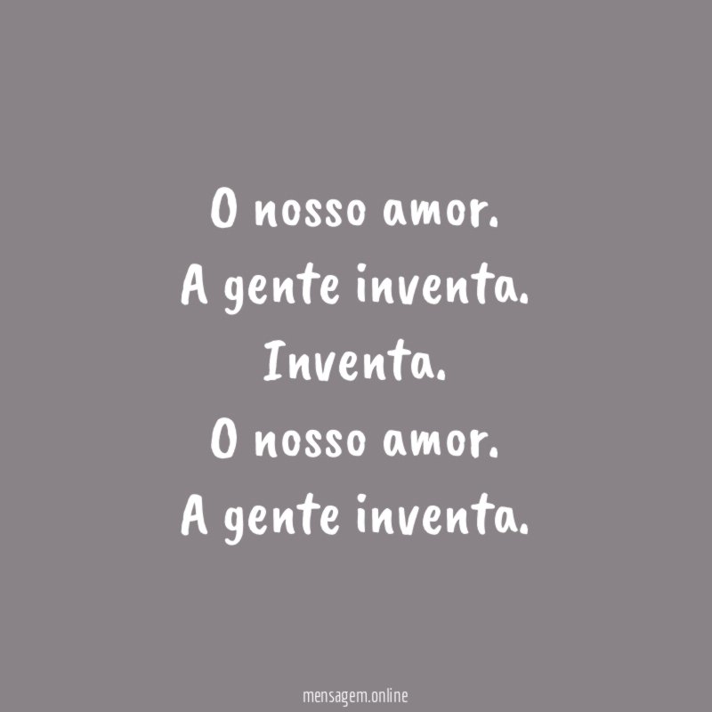 O nosso amor