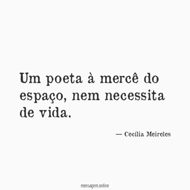 Um poeta à mercê do espaço