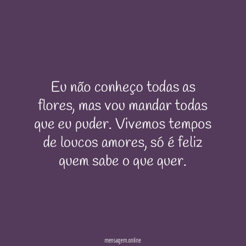 Eu não conheço todas as flores
