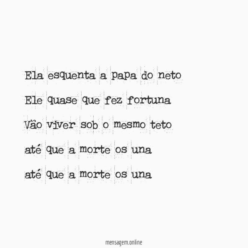 Ela esquenta a papa do neto Ele quase que