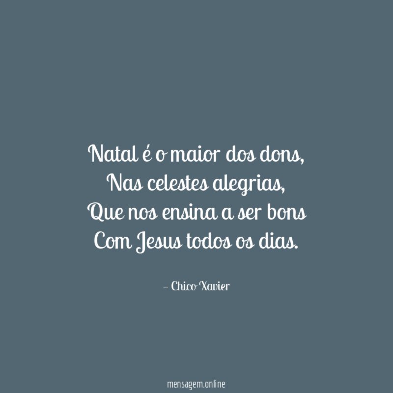 Natal é o maior dos dons
