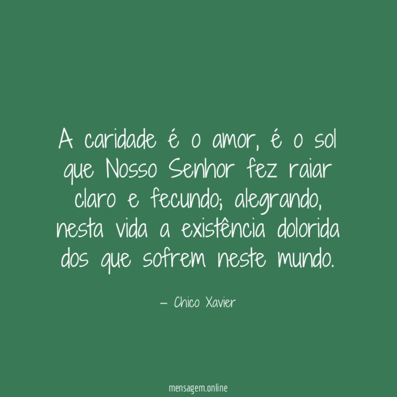 A caridade é o amor