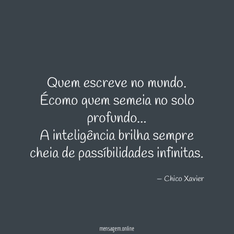 Quem escreve no mundo