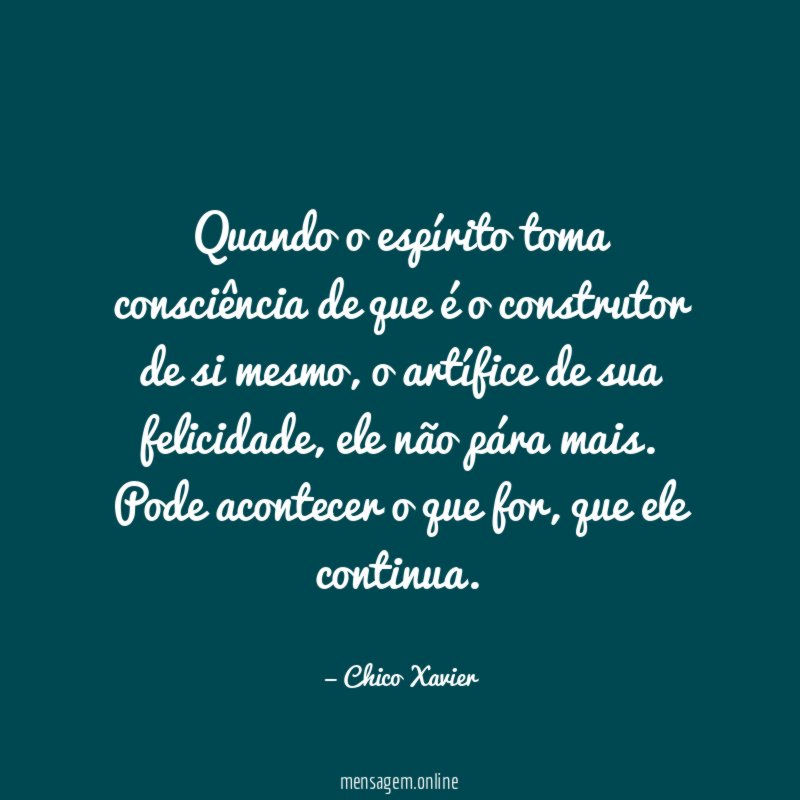 Quando o espírito toma consciência de que é