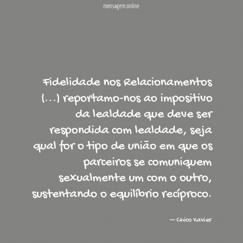 Fidelidade nos Relacionamentos