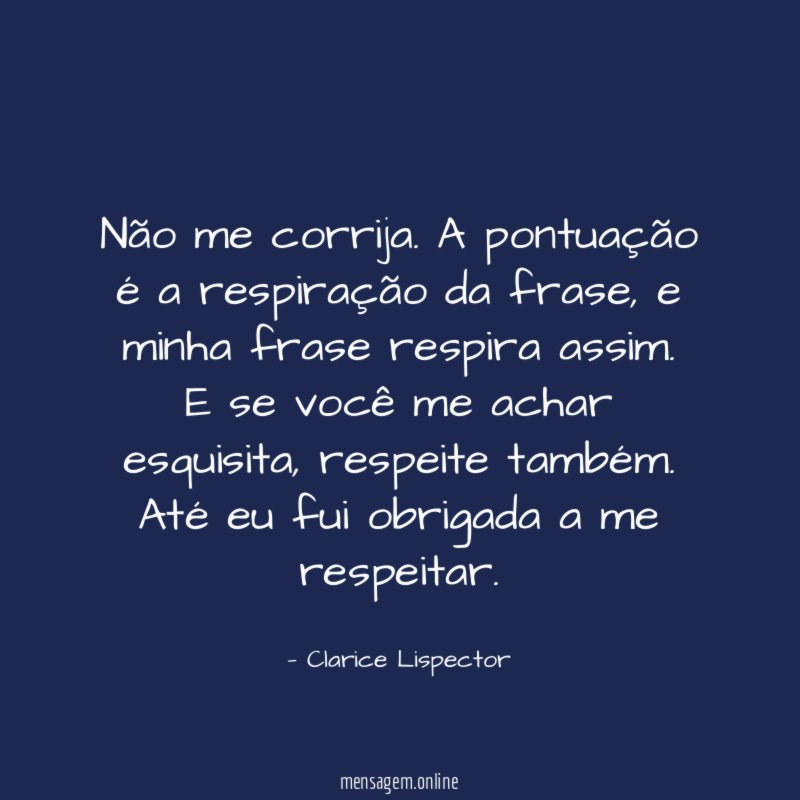 Não me corrija