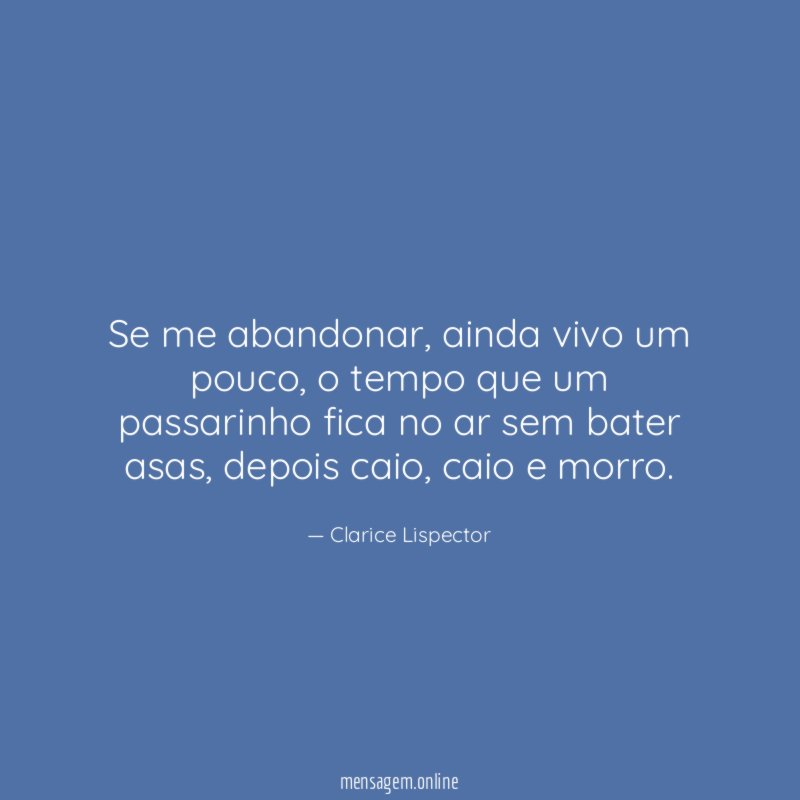 Se me abandonar