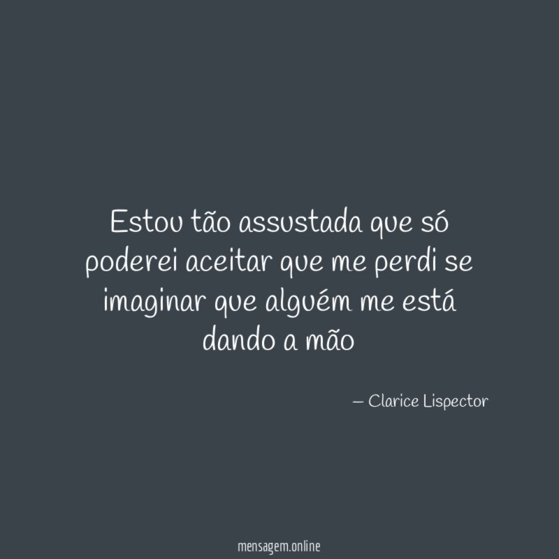 Estou tão assustada que só poderei aceitar que