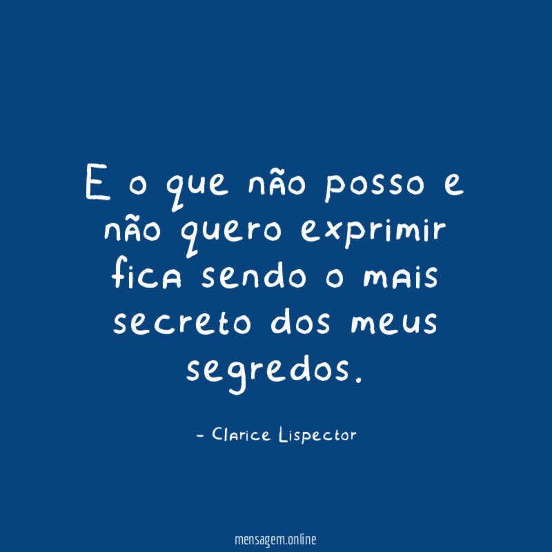 E o que não posso e não quero