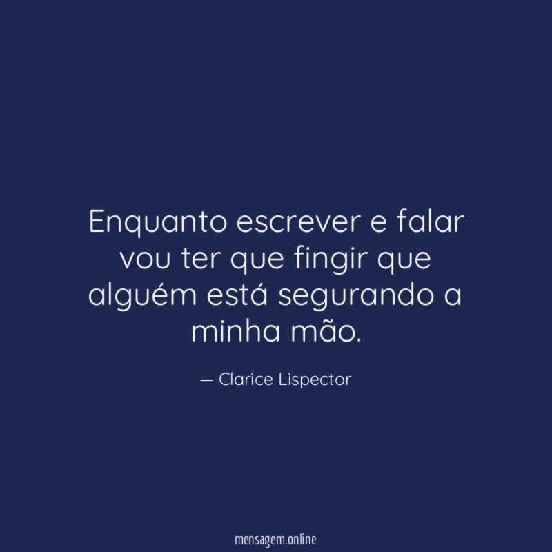 Enquanto escrever e falar vou ter que fingir