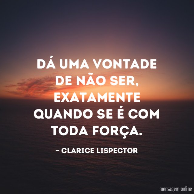 Dá uma vontade de não ser