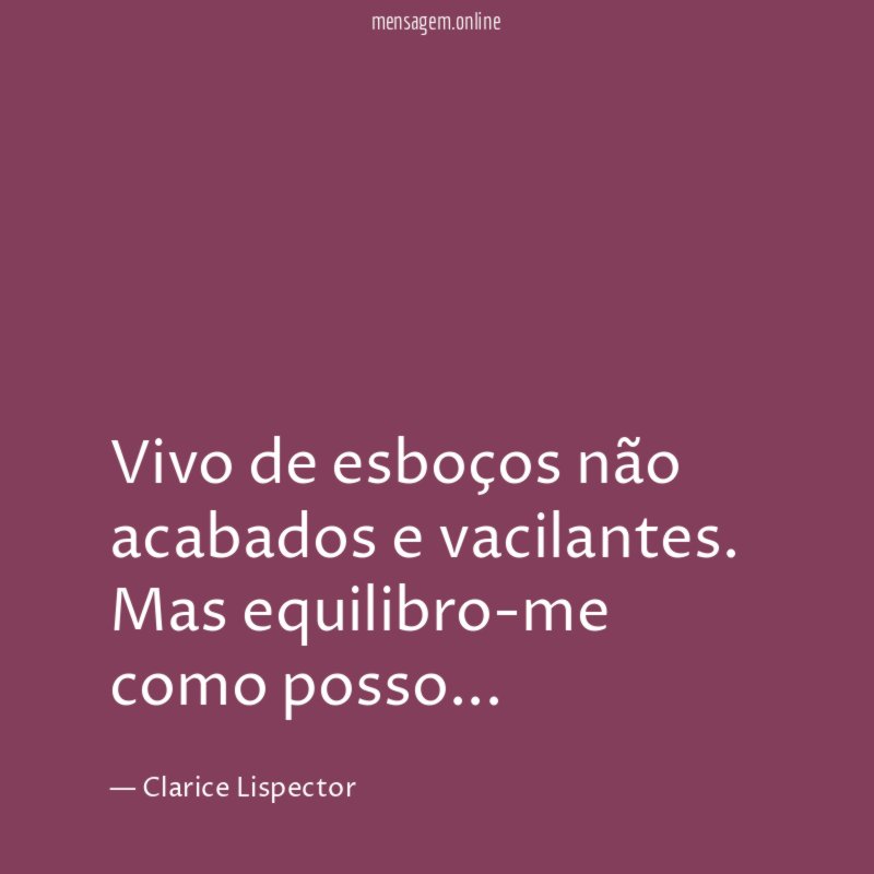 Vivo de esboços não acabados e vacilantes
