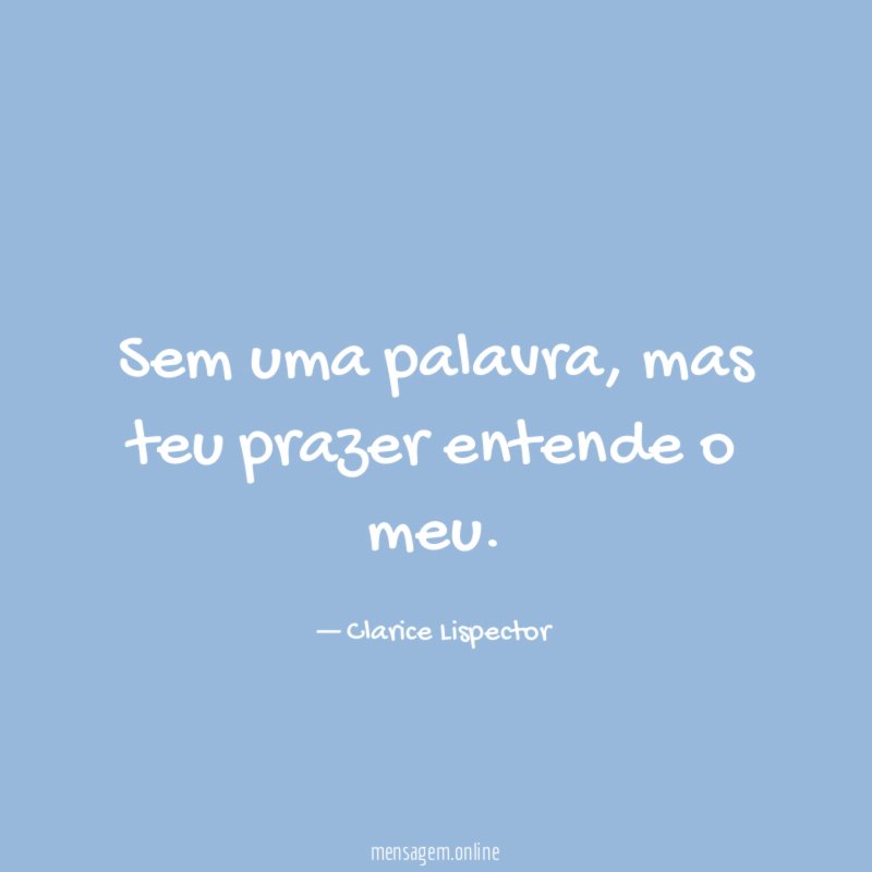 Sem uma palavra