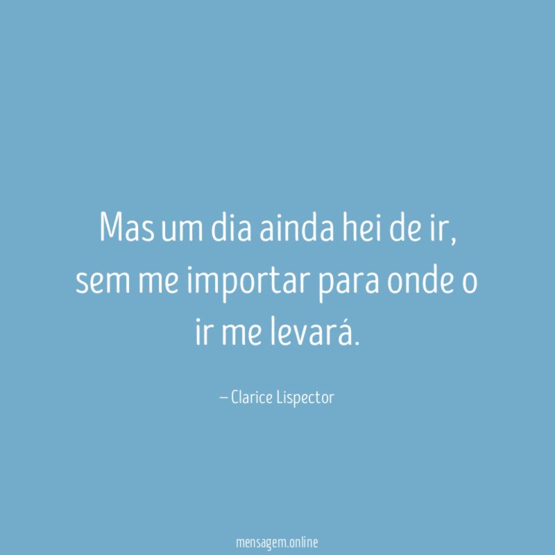 Mas um dia ainda hei de ir