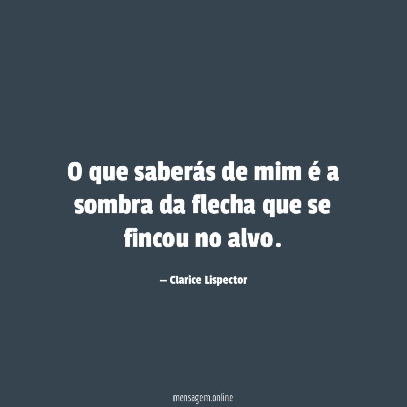 O que saberás de mim é a sombra