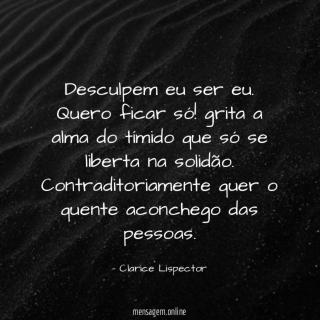 Desculpem eu ser eu