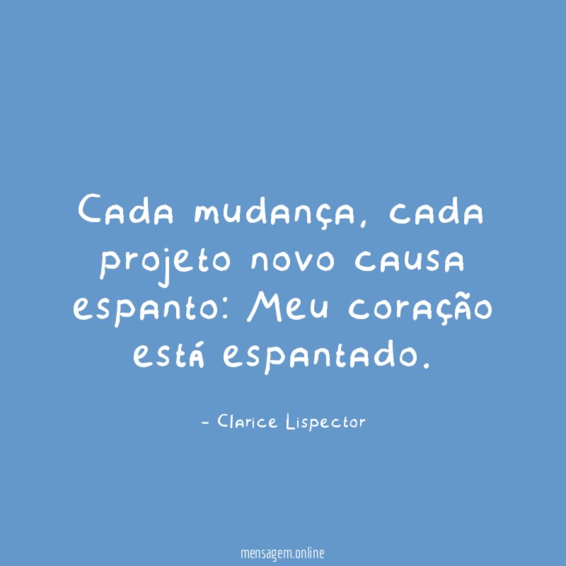Cada mudança