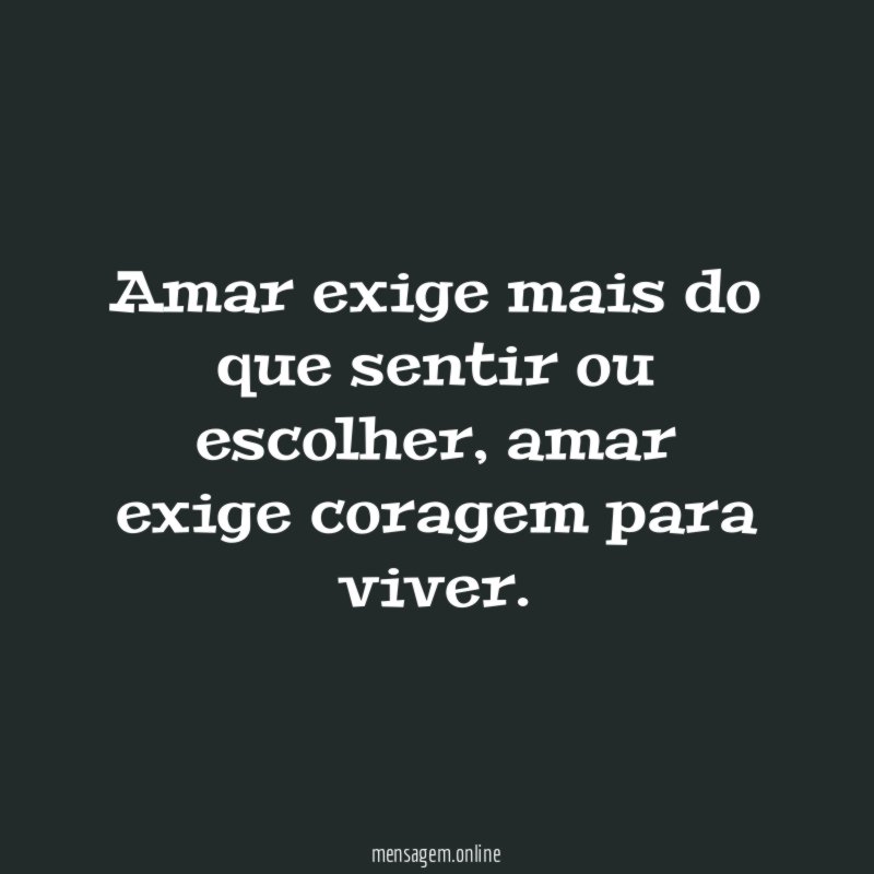 Amar exige mais do que sentir ou escolher