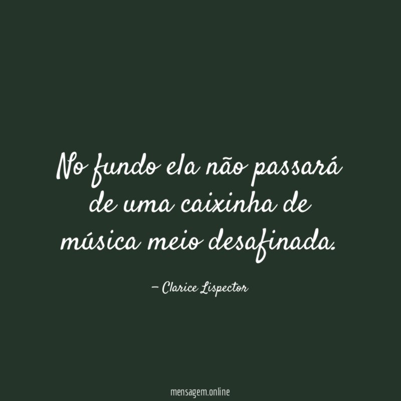 No fundo ela não passará de uma caixinha