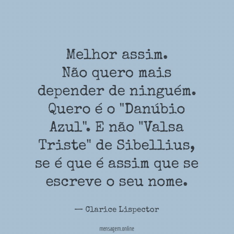 Melhor assim
