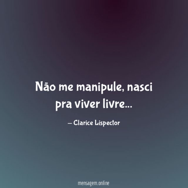 Não me manipule